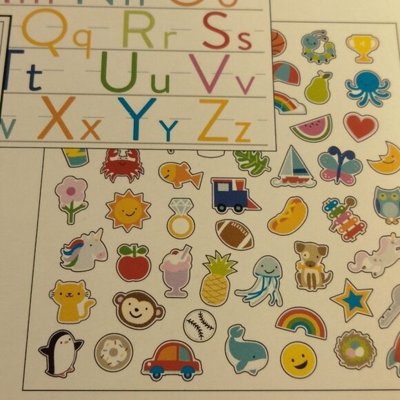 Alphabet Stickers Pack 12 Sheets 4 Designs 591 Pieces American Greetings - Picture 6 of 6